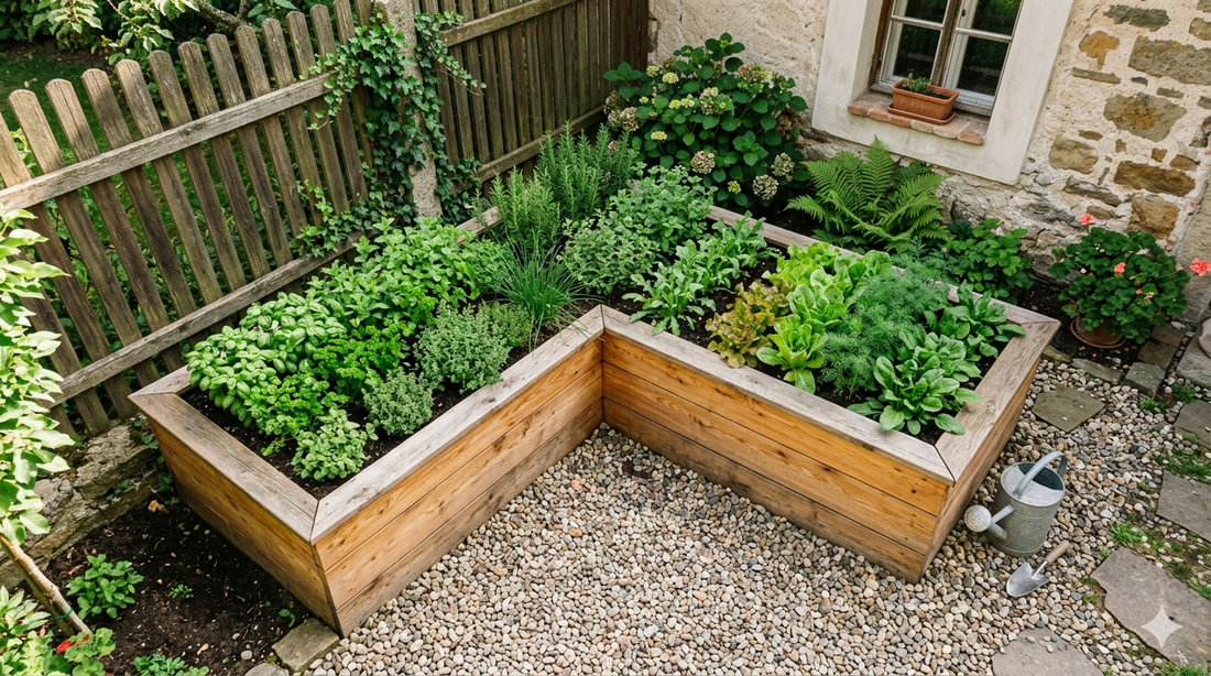 L-Shape and U-Shape raised garden beds planning guide