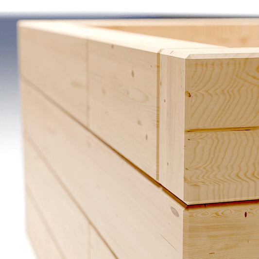 Modular BRICK larch wood raised bed pieces