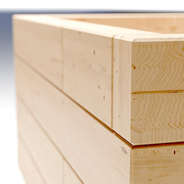 Modular BRICK larch wood raised bed pieces