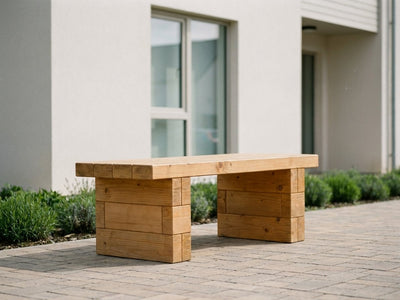 Pedestal Garden Bench: Edge or Inset Legs — Which to Choose? — GridGarden