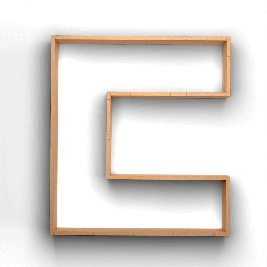 Brick Premium U-shape walk-in raised garden bed, 60 mm European larch — view 3