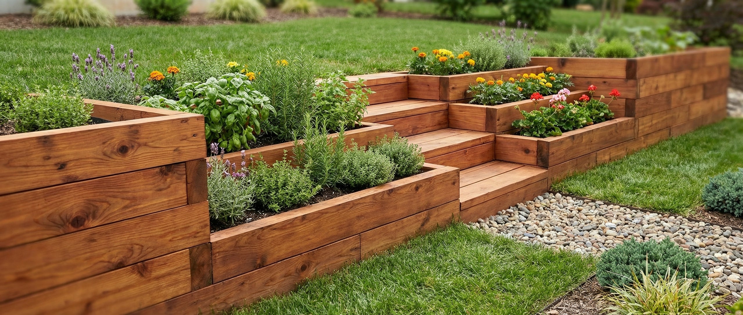 Retaining Wall with Stairs