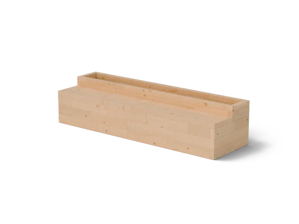 3D model render: Bed I with bench