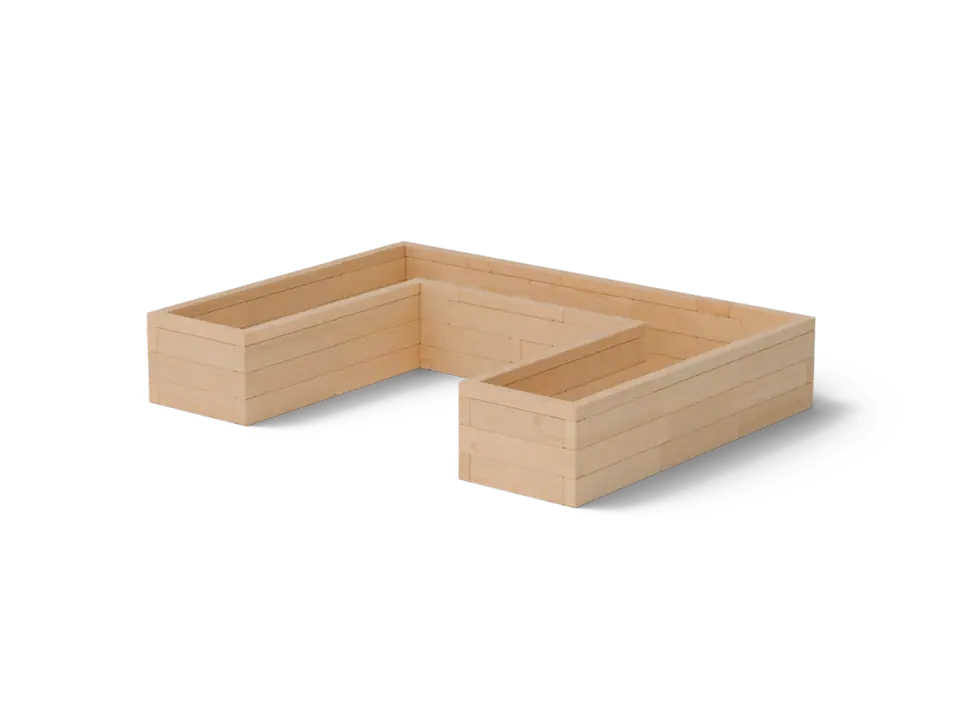 3D model render: Raised bed U