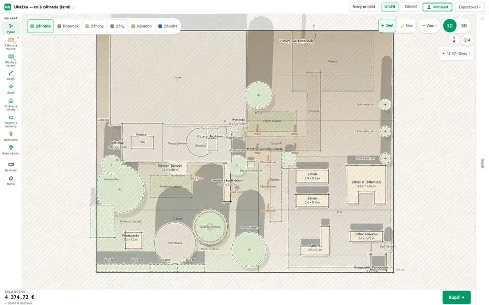 Garden plan in GridGarden Studio