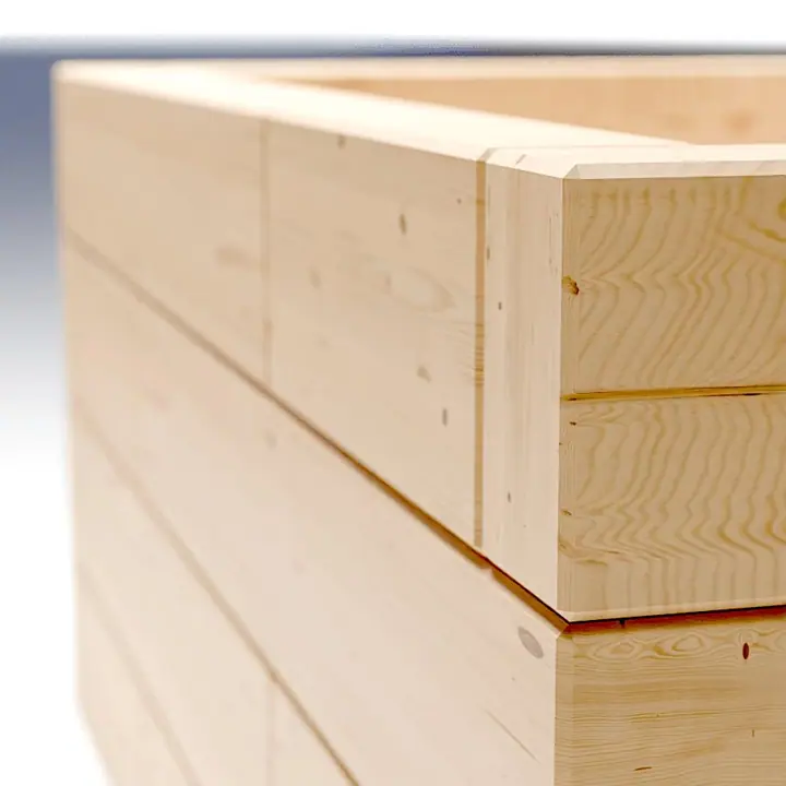 Modular Brick larch wood raised bed pieces