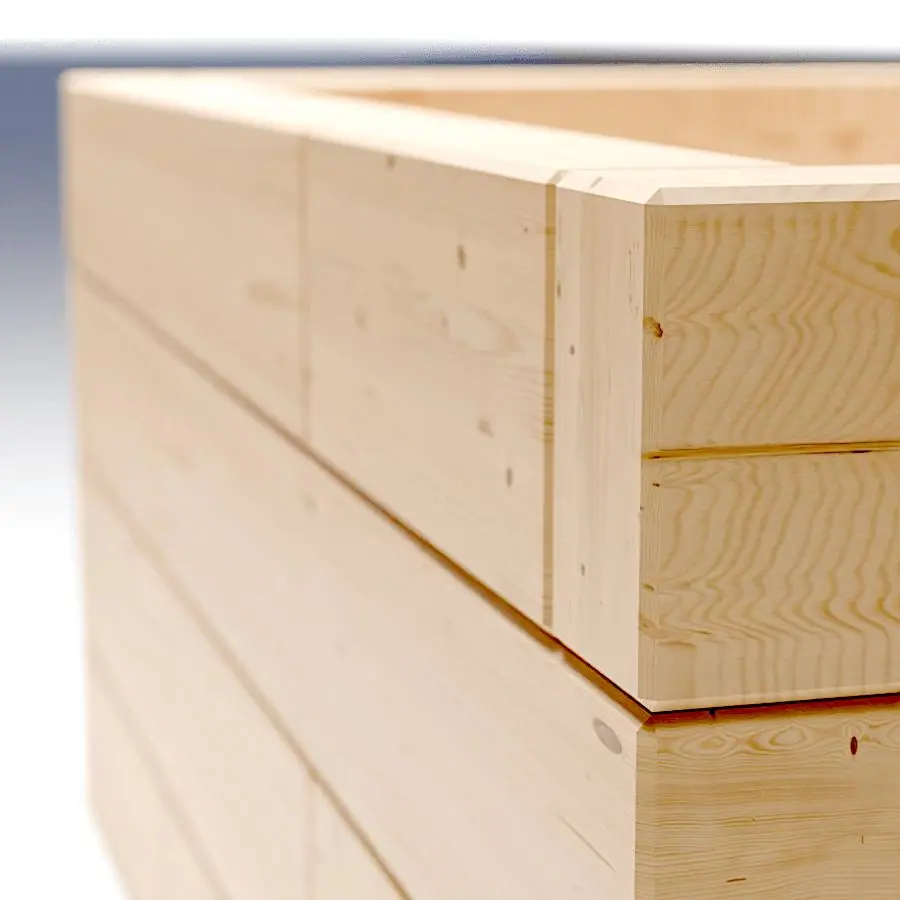 Modular Brick larch wood raised bed pieces