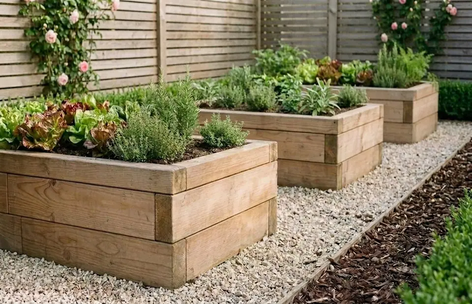 Composition: raised bed – garden composition (garden).
