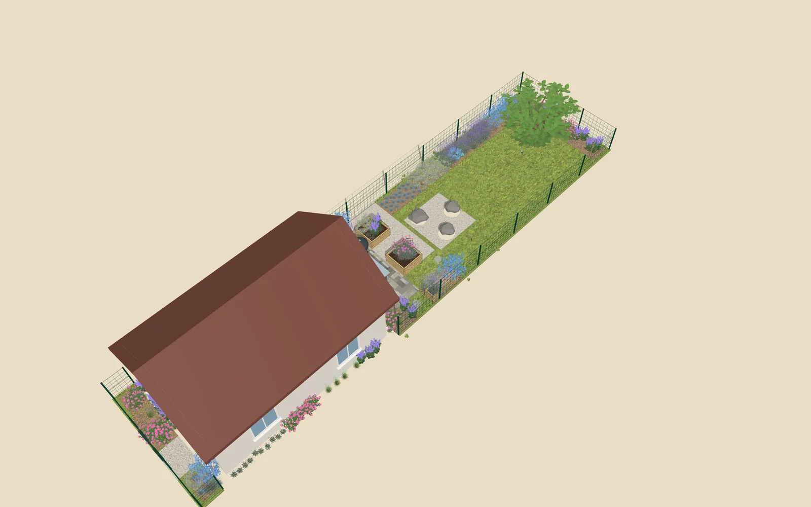 2 raised beds